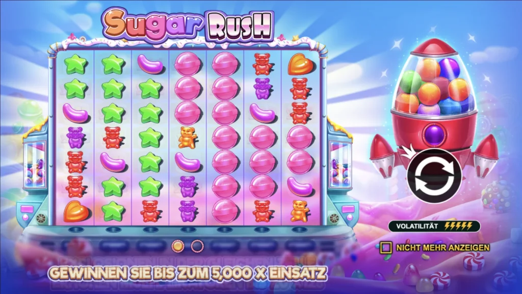 Um um Geld zu spielen, müssen Sie auf die offizielle Sugar Rush-Website gehen.